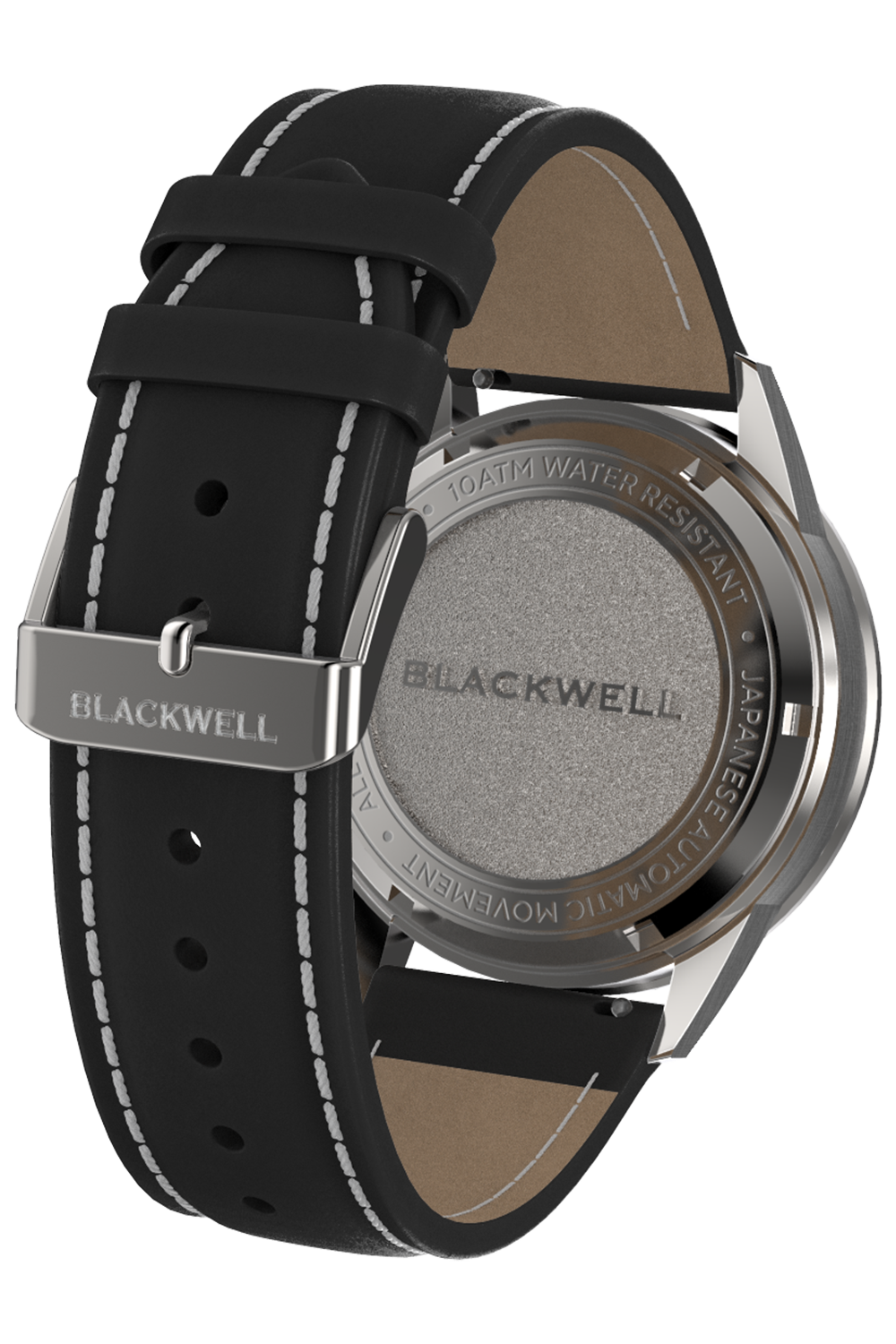 Color Touch - Black Dial With Stainless Steel Case And Black Suede Leather