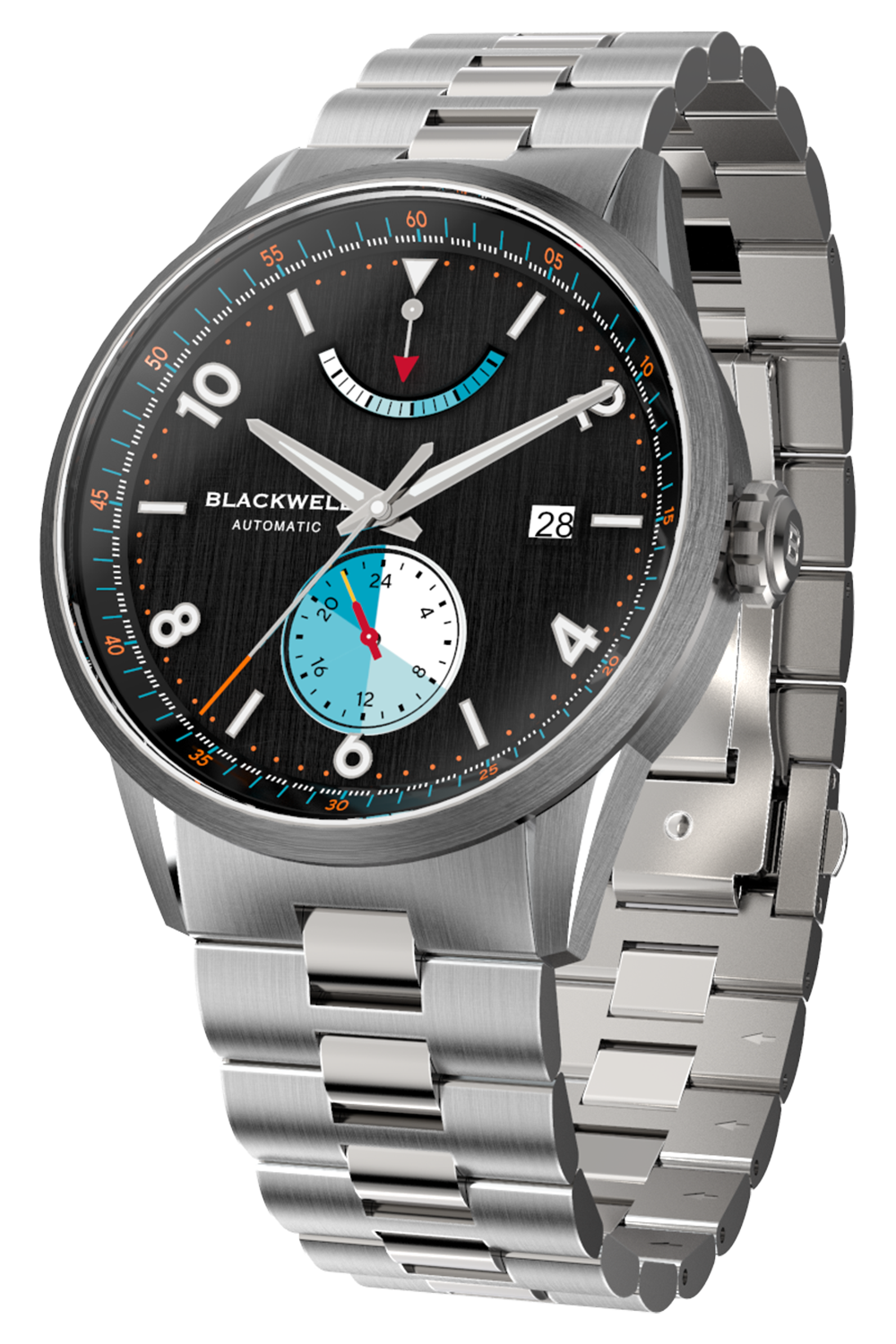 Color Touch - Black Dial With Stainless Steel Case And Stainless Steel Bracelet