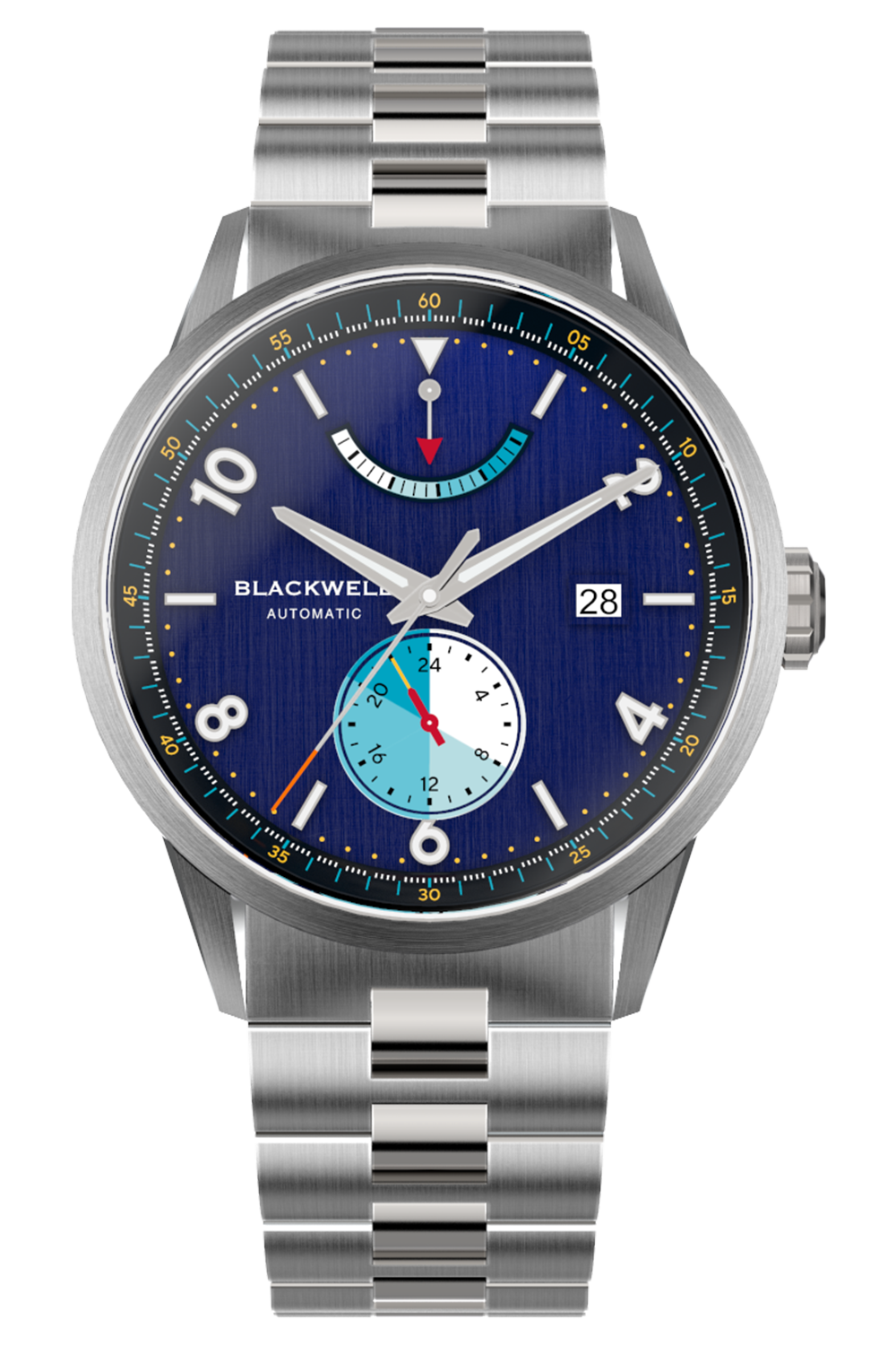 Color Touch - Dark Blue Dial With Stainless Steel Case And Stainless Steel Bracelet